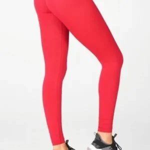 Fabletics High-Waisted SculptKnit® Essential Legging Size: L Color: Vermillion